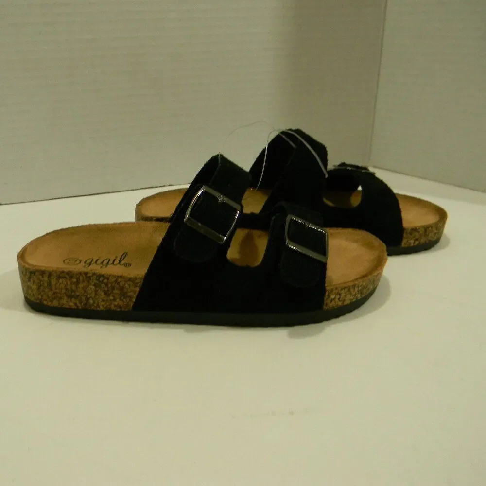 gigil Girls Shoes Size 13 Style Berk 14 Back Slides Slip-Ons Buckles Cork NWOT